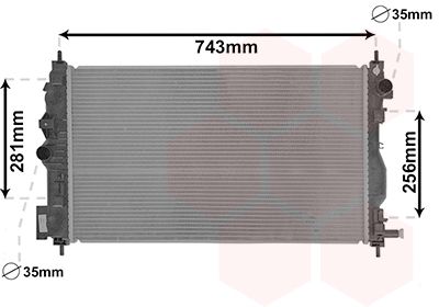 VAN WEZEL Radiaator,mootorijahutus 37002599